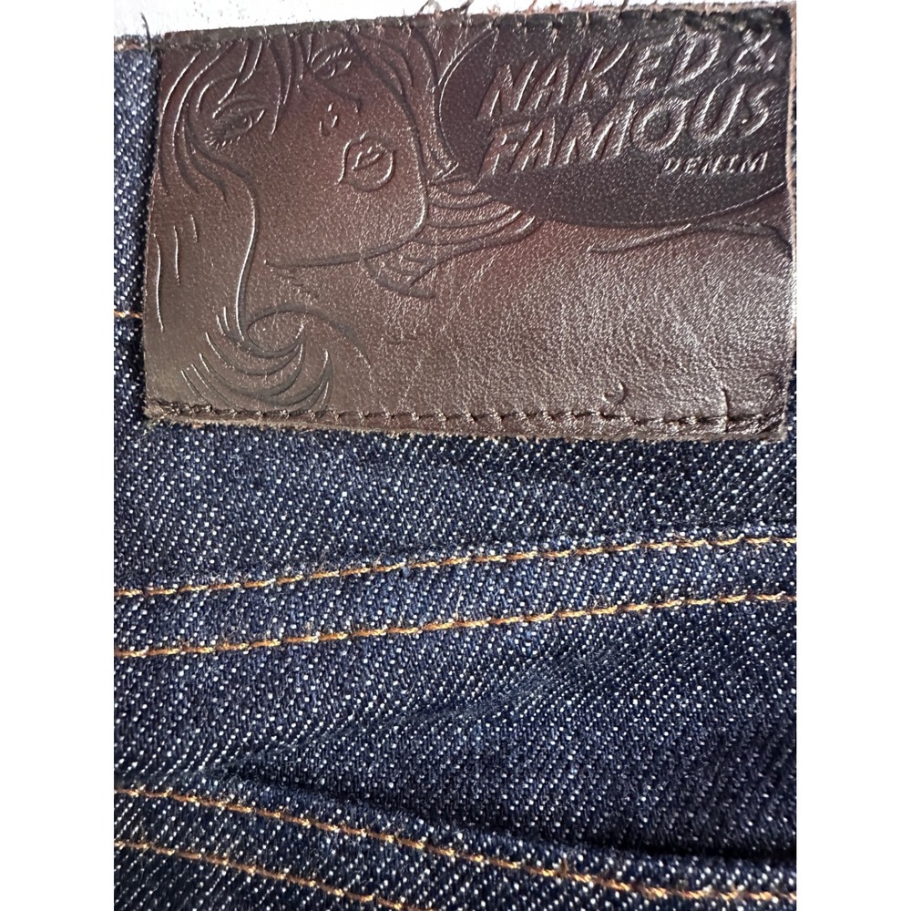 NAKED & FAMOUS Size 29 The Skinny Stretch Selvedge Indigo Blue Denim Jeans - Picture 4 of 9
